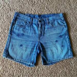 Levi's Flower Denim Shorts